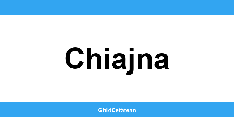 Evidența Populației Chiajna (SPCLEP) – programare online